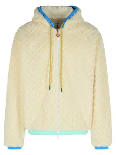 CASABLANCA CASABLANCA IVORY POLYESTER SWEATSHIRT