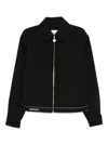 Casablanca Tailored Wool Jacket With Contrasting Logo In Black