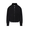 Casablanca Cropped Wool Jacket With Classic Collar In Black