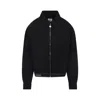 Casablanca Cropped Wool Jacket With Classic Collar In Black