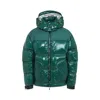 Casablanca Quilted Down-feather Jacket With Glossy Finish In Green