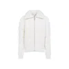 Casablanca White Merino Wool Ribbed Padded Jacket In White