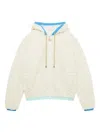 Casablanca Monogram Jacquard Oversized Fleece Jacket In White