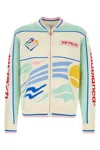 Casablanca Mens Montagne Sportif Montagne Embroidered Wool-knit Cardigan In Green