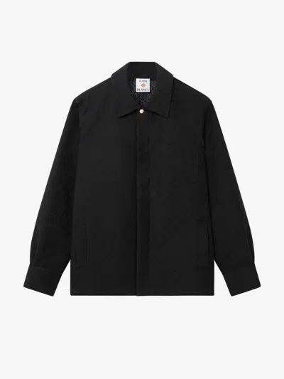 Casablanca Jacquard Cotton Jacket In Black