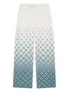Casablanca Gradient Lettering Linen Trousers In Multi