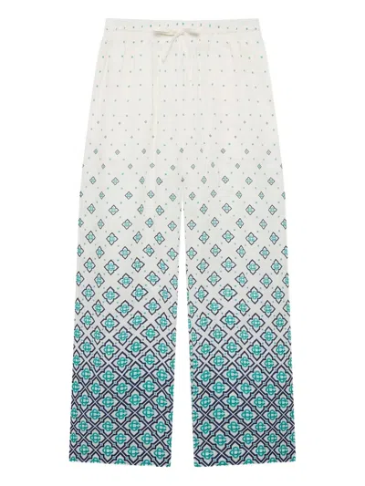 CASABLANCA JACQUARD GRADIENT SILK TROUSERS