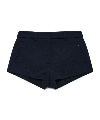 Casablanca Jacquard Knit Shorts In Blue