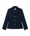 Casablanca Monogram-jacquard Single-breasted Jacket In Blue