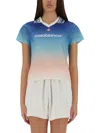 Casablanca Women's Jacquard Monogram Football Tshirt | Size Small | Wps25jtp302 Color 02bluegradient