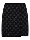 Casablanca Jacquard-motif Wrap Midi Skirt In Black