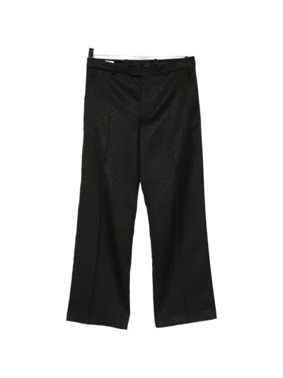 Casablanca Jacquard Wide-leg Trousers In Black
