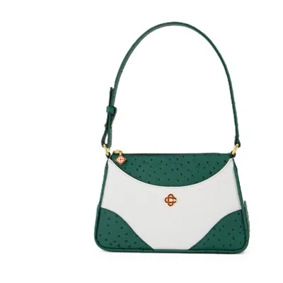 Casablanca Jeanne B Shoulder Bag - Leather - White/green