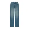 Casablanca Printed And Embroidered Denim Jeans In Blue
