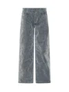 Casablanca Wide-leg Design Cotton Blend Jeans In Grey