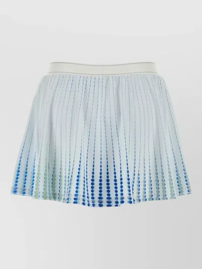Casablanca Jersey Pant Skirt Pleated Gradient Pattern In Blue