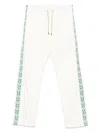 Casablanca Laurel Jacquard Tape Track Pants In White