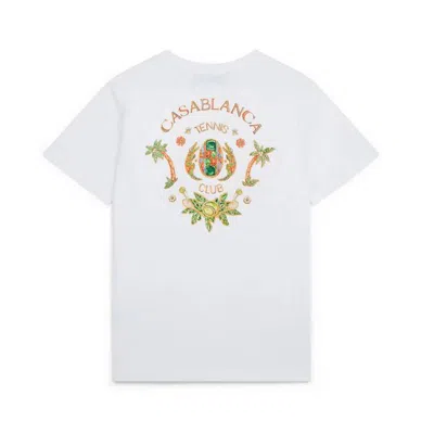 Pre-owned Casablanca Joyaux D'afrique Tennis Club T-shirt- White