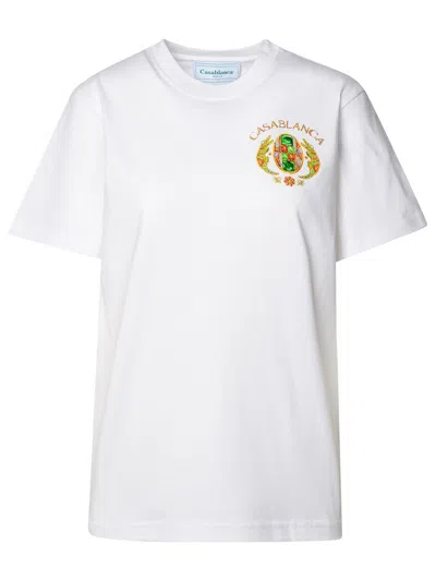 Casablanca Joyaux D`afrique Tennis Club T-shirt In Blanco