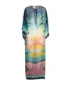 Casablanca Danse De La Mer Printed Kaftan In Multicolor