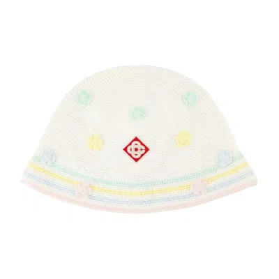 Casablanca Kawaii Crochet Bucket Hat In White