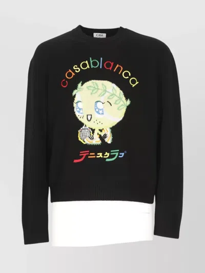 Casablanca Black Wool Sweater