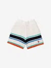 Casablanca Kids Crochet Effect Tennis Shorts In White