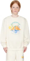 Casablanca Oasis Printed Sweatshirt In Off White Loopback O
