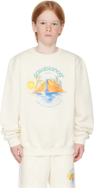 Casablanca Kids Off-white Oasis Sweatshirt