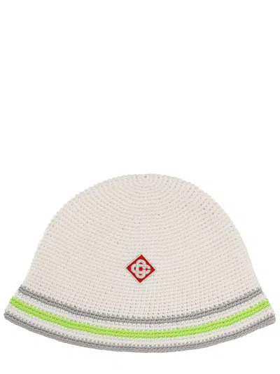 Casablanca Cappello In Maglia Con Logo In Neutral