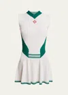 Casablanca Draped Tennis Dress In White