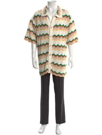 Pre-owned Casablanca Knit Patterned Shirt In Neutrals