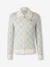 Casablanca Monogram-jacquard Cardigan In Gray