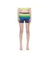 Casablanca Gradient-design Shirred-texture Shorts In Blue