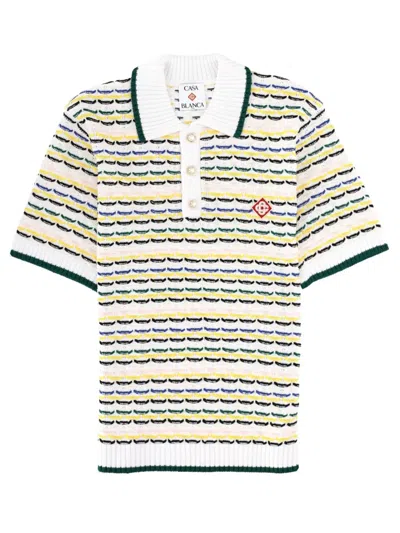 Casablanca Knitted Polo In Multi