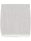 Casablanca Knit Silver Mini Skirt In Silver