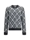 Casablanca Black Mohair Blend Monogrammed Sweater Men In Black