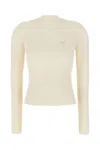 Casablanca Ivory Wool Sweater In White