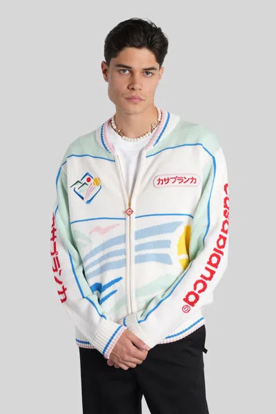 CASABLANCA KNITWEAR IN WHITE WOOL