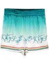 Casablanca La Deesse Du Stade Shorts In Multicolor