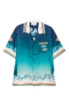 Casablanca La Deesse Du Stade Printed Silk-satin Shirt In La Deesse Du Stade