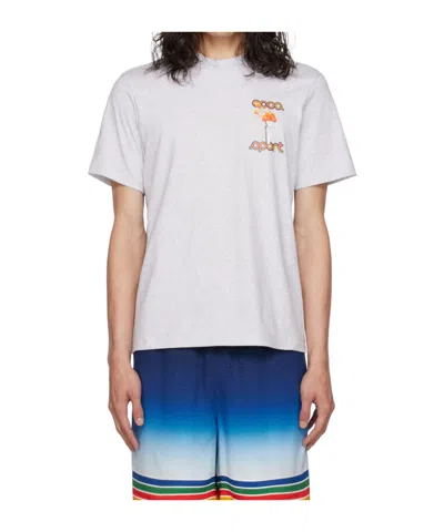 CASABLANCA LA FLAMME DU SPORT ROUND-COLLAR T-SHIRT