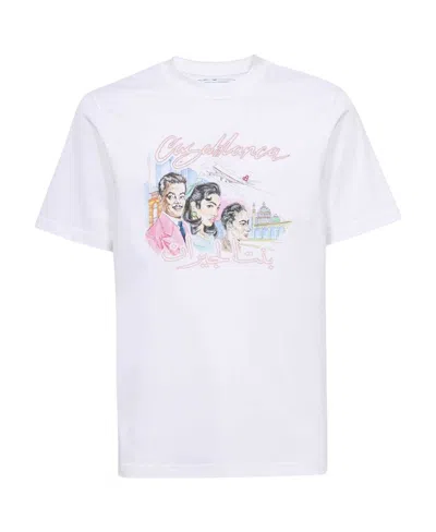 Casablanca La Liaison Printed T-shirt In White