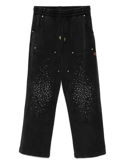 Casablanca La Premonition Crystal-embellished Pants In Black