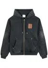 Casablanca La Premonition Hotfix Embellished Cotton Sweatshirt