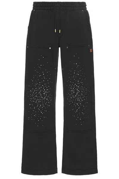 Casablanca La Premonition Hotfix Printed Workwear Jogger In Black