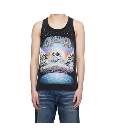 CASABLANCA CASABLANCA LA PRÉMONITION EMBELLISHED TANK TOP