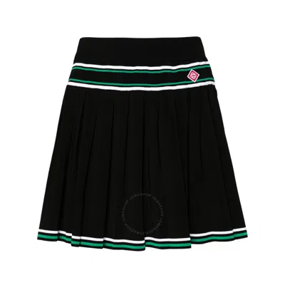 Casablanca Ladies Black Pleated Knit Skirt