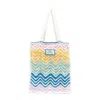 Casablanca Ladies Gradient Wave Crochet Tote Bag In Blue