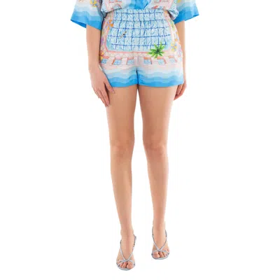Casablanca Ladies Le Plongeon Silk Shorts